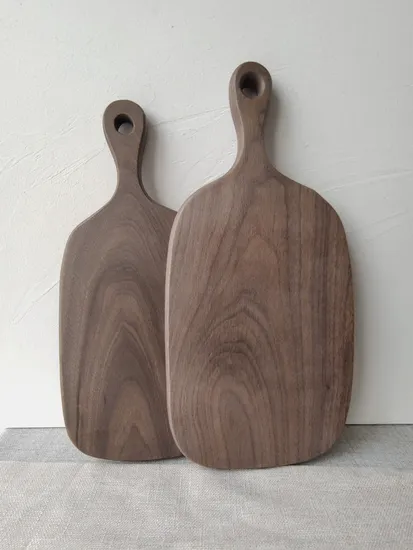 Black Walnut Wood Chopping Board Cutting Blocks Serving Plate Bread Pizza Tray