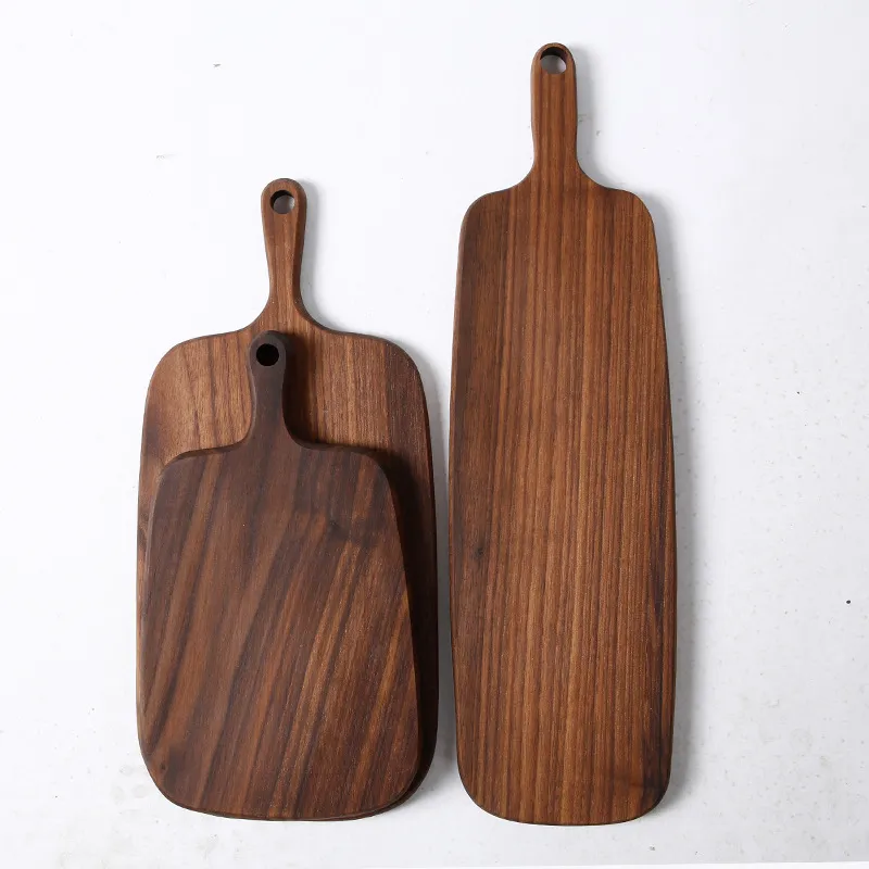 Western Style Walnut Wood Pizza Sushi Cutting Board Cheese Steak Tray Board