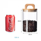 Heat Resistant Glass Coffee Storage Container Glass Jar with Bamboo Wooden Handle Lids