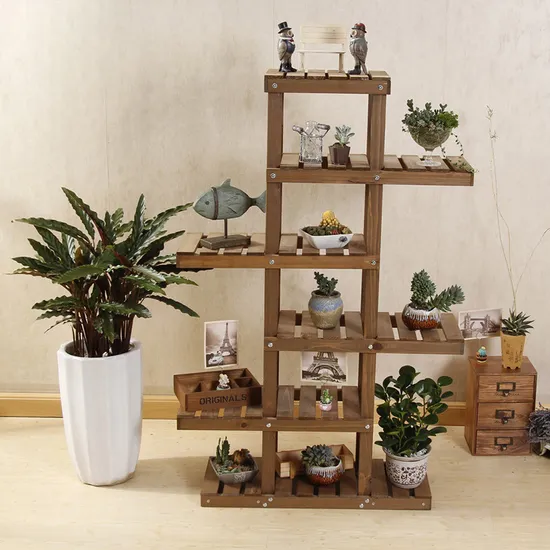 up - Down and Left - Right Stacked Six- Layer Table - Top Mini Flower Rack for Succulent Plants