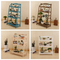 Simple and Modern Four - Layer Solid Wood Flower Rack Storage Rack for Outdoor Succulent Plant Pots