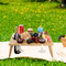 Foldable Rectangle Bamboo Wine Table Picnic Table for Outdoor