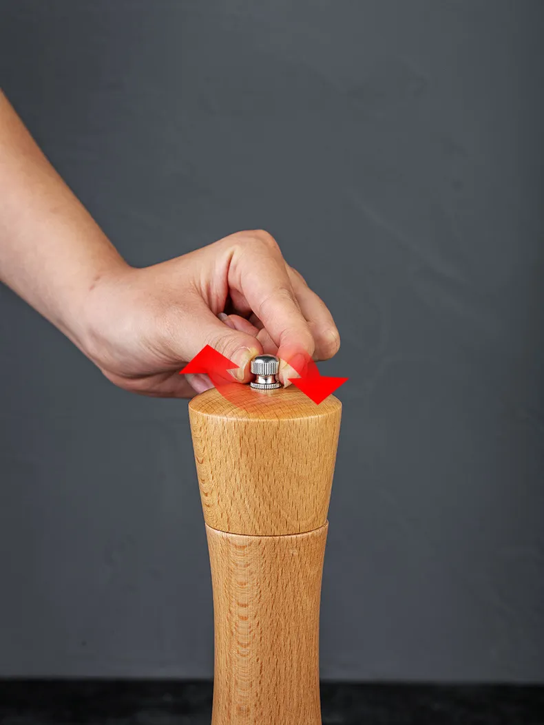 Manual Beechwood Pepper Grinder Spice Grinder Set for Kitchen