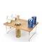 Foldable Lightweight Bamboo Wine Picnic Table Snack & Cheese Tray with 4 Wine Glasses Holder