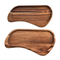 Elegant Acacia Wood Dinner Plate Set for Modern Dining