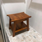 Carbonized Color Non-Slip and Waterproof Bamboo Bathroom Stool Shower Stool with Towel Hange