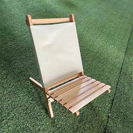 Portable Foldable Beech Wood Relaxing Chair Camping Chair for Deck, Garden, Backyard & Lawn, Fire Pit (Beech)