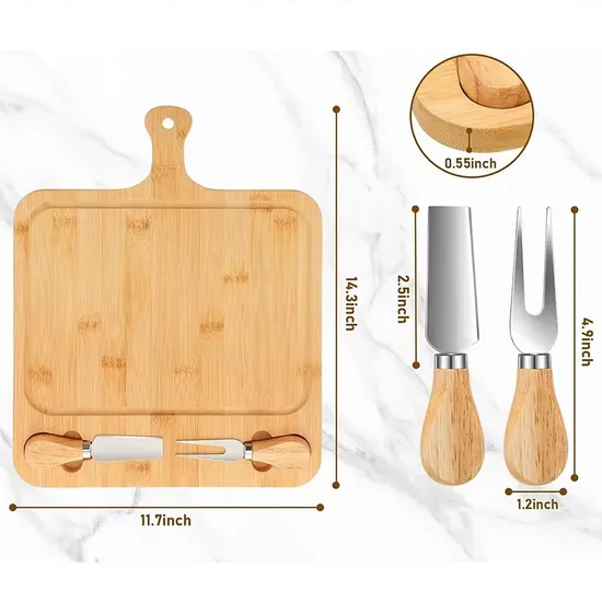 Bamboo Baking Cheese Tray Butter Cutting Board Cheese Board Charcuterie Platter