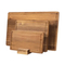 Rectangle Acacia Wood Kitchen Chopping Block Set with Holder