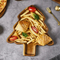 Festive Acacia Wood Christmas Tree Serving Tray for Picnics