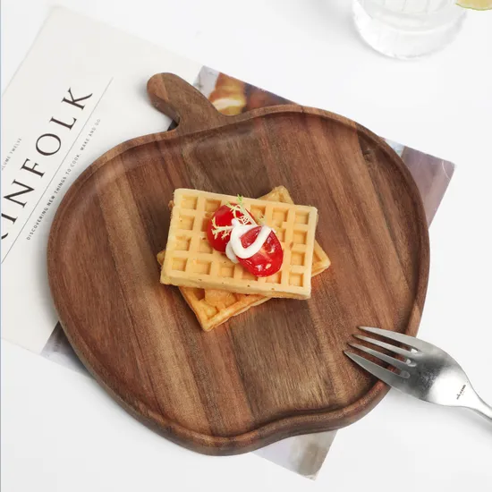 Heat Resistant Insulated Acacia Wood Kitchen Tray Serving Plates