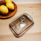 Rectangle Small Acacia Wooden Cake Stand with Glass Dome for Home Use