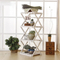 4 Tier Foldable Wooden Plant Stand Pot Shelf Outdoor Flower Storage Rack
