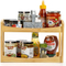 Bamboo Wooden Desktop Shelf / Bathroom Toiletries Storage Shelf/ Snack and Dried Fruit Storage Shelf/Cosmetics Organizer Shelf