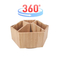 Rotating Bamboo Desk Organizer Art Supply Caddy Holds Marker Pen Brush Storage Box for Office School