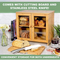 Multifunctional 2 Layer Bamboo Bread Box with Cutting Board for Kitchen Counter and Bakery