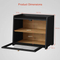 Durable Black Color 2-Tier Bamboo Kitchen Bread Storage Box