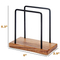Acacia Wood Napkins Holder with Metal Wire for Table, Kitchen & Dining Room Dé Cor