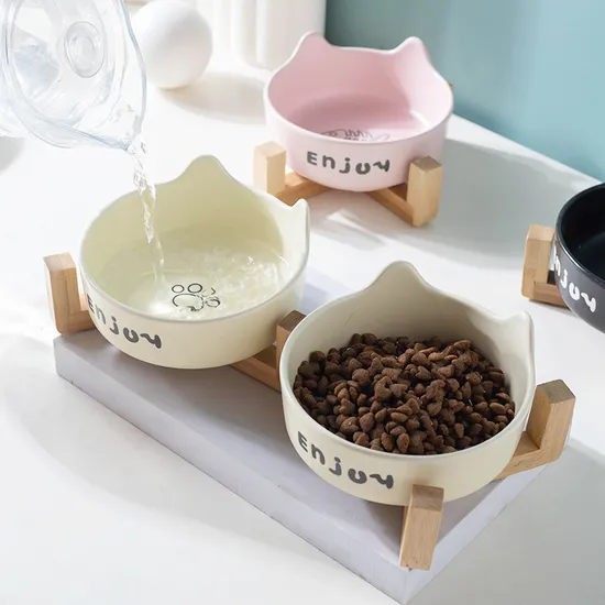 Custom Ceramic Cat and Dog Bowl Food Drinking Bowl