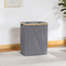 160 L Double-Opening Bamboo Fabric Laundry Basket Large-Capacity Storage Basket with Double Compartments.