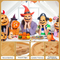 Halloween Howm Decorative Cartoon Coffin Shaped Bamboo Charcuterie Board Appetizer Plates