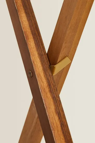Folding Acacia Wood Bathroom Towel Rack Drying Shelf Wooden Hanging Racks