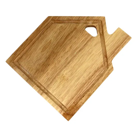 Houseshape Acacia Wood Serving Board Fruit Cutting Board with Hanging Hole