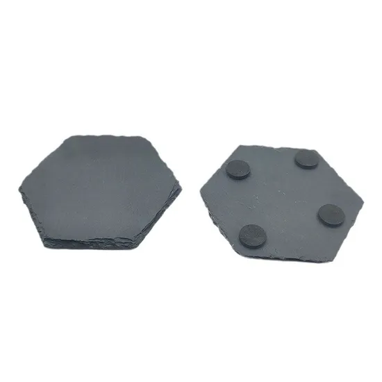 Heat - Resistant Hexagonal Slate Coasters for Coffee and Tea