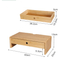 Bamboo Computer Monitor Stand with Storage Organizer Drawers