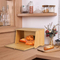 Bamboo Bread Box Food Storage Organizer Box for Countertop