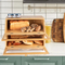 2-Tier Large Capacity Food and Bread Storage Bin Bread Box for Kitchen Counter