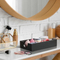 Black Rectangle Bamboo Napkin Holder Paper Towel Dispenser