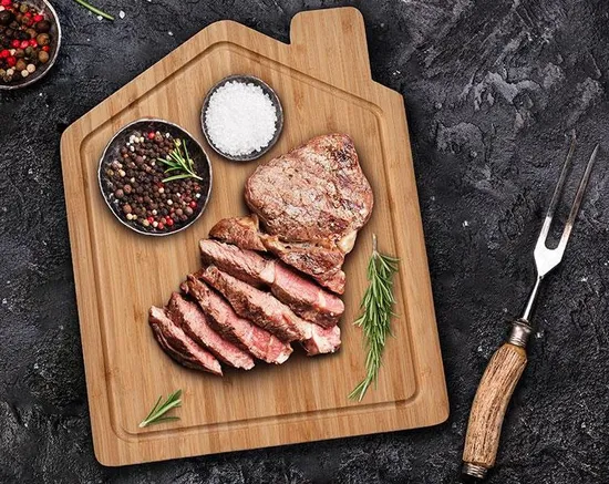 Charming House-Shaped Bamboo Serving Board for Unique Gifts