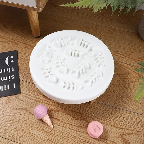 Ceramic Cat and Dog Feeding Bowl Meal Bowl Pet Plate for Small Kitten and Puppy