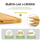 Different Size Bamboo Cutting Board Set of 4 with Hanging Hole