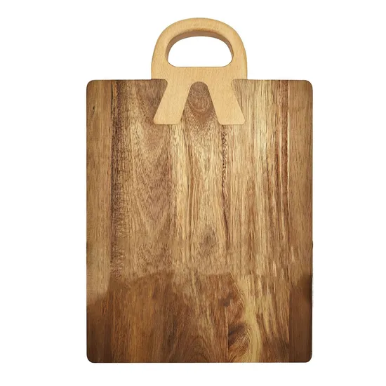 Extra Large Acacia Wood Reversible Serving and Chopping Board with Handle