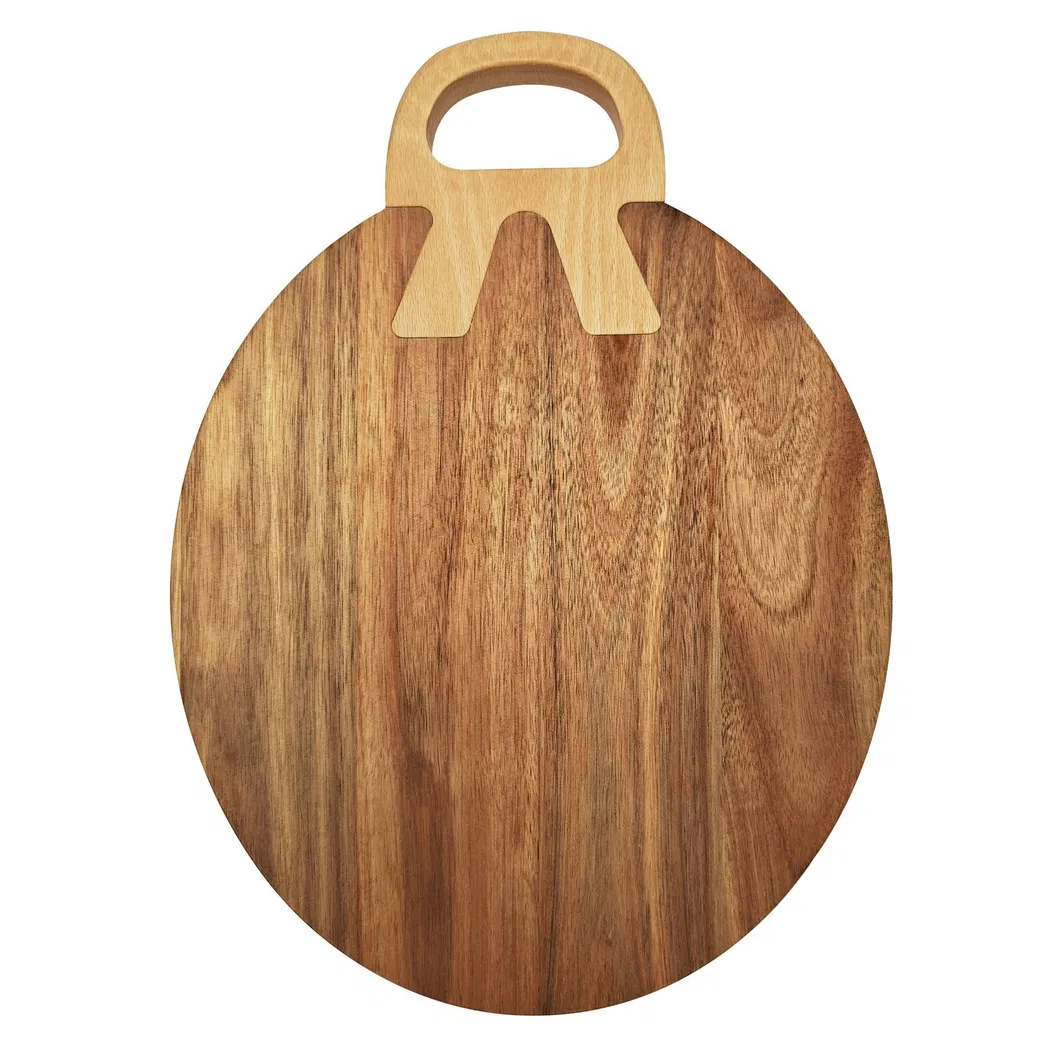 Premium Acacia Wood Serving and Cutting Board with Handle