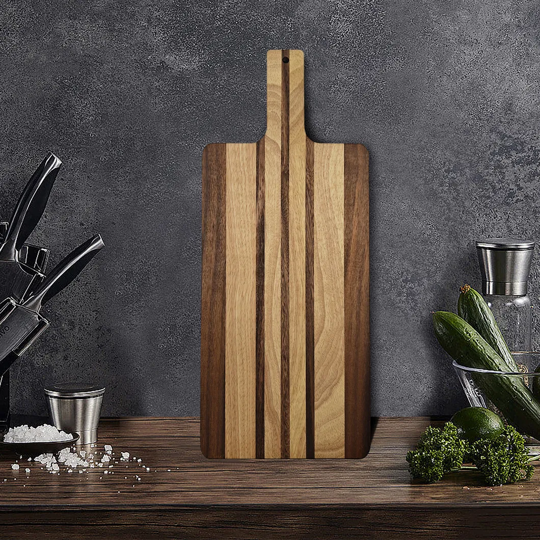 Premium Paddle Shape Acacia Wood End Grain Serving Board