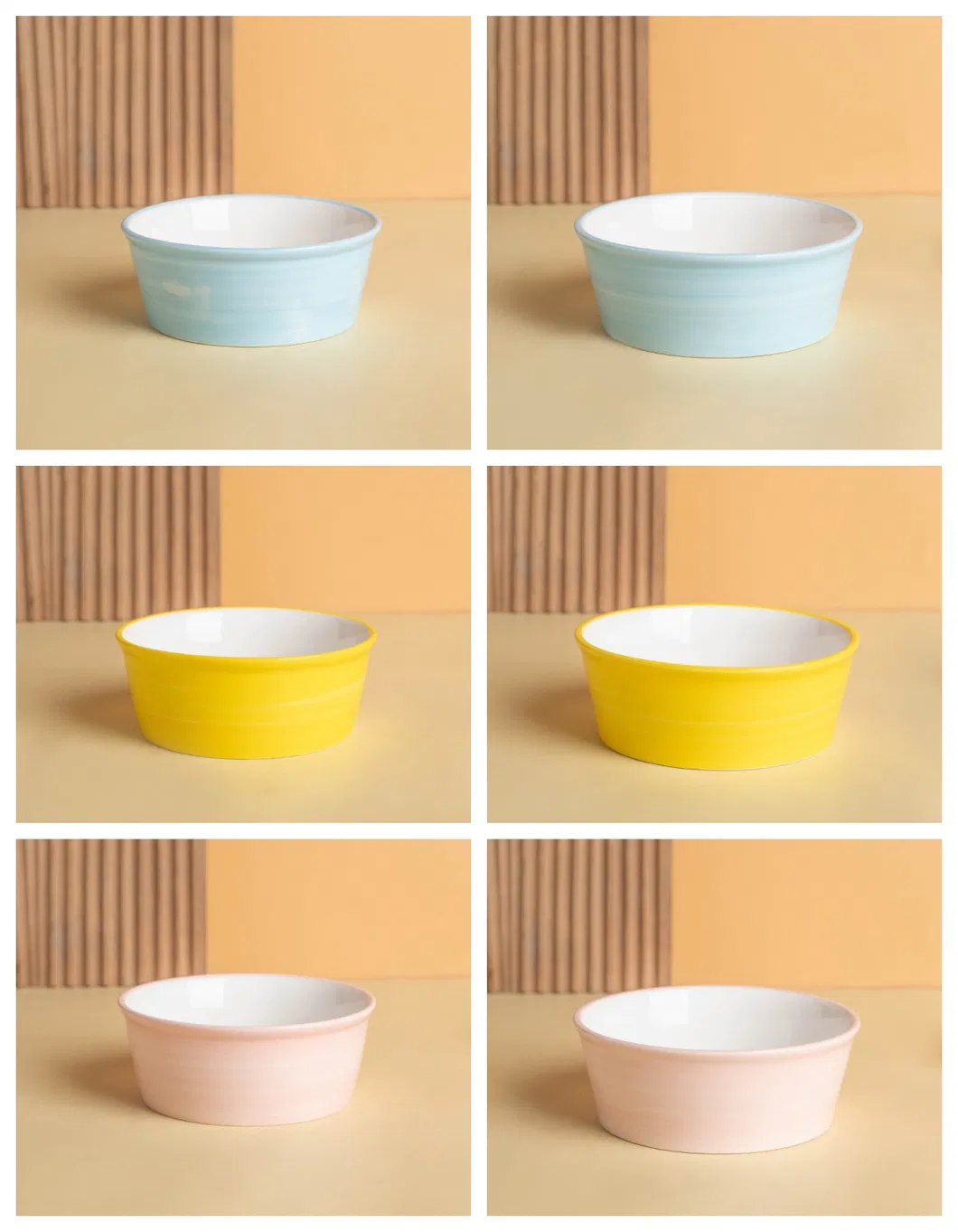 Neck-Protecting Ceramic Dog Bowl and Cat Bowl for Feeding Water and Food