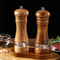 6-Inch Versatile Rubber Wood and Acrylic Manual Pepper Grinder Pepper Seasoning Grinding Bottle