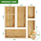5 - Piece Bamboo Drawer Organizer Set Bamboo Storage Box for Bathroom, Kitchen & Office