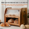 Large Double Acacia Wooden Bread Box Container Storage for Kitchen