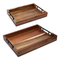 Handcrafted Rustic Wood Serving Tray with Handles for Breakfast in Bed & Dining