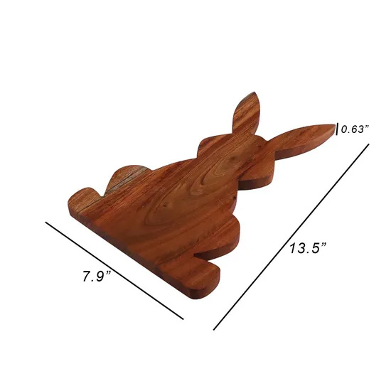 Cute Bunny Shape Acacia Wood Cheese Board Cutting Board for Gift