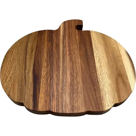 Pumpkin Shape Acacia Wood Cutting Board Serving Board for Kitchen