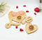 Wholesale Heart Shaped Bamboo Serving Tray Dessert Plate Set for Home