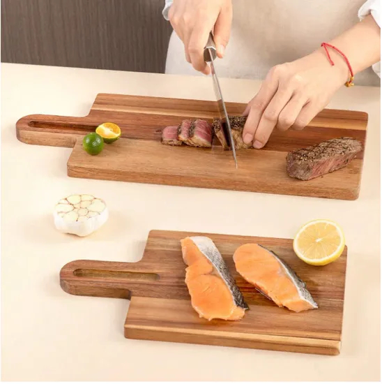 Wholesale Wood Cutting Board Set of 2 with Handle