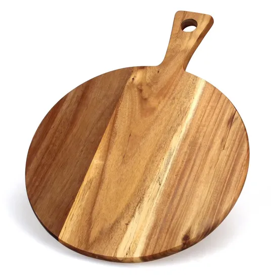 Hot Selling Round Acacia Serving Board for Pizza Fruit Charcuterie