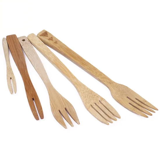 Wholesale Many Design Bamboo Dining Fork Camping Fork