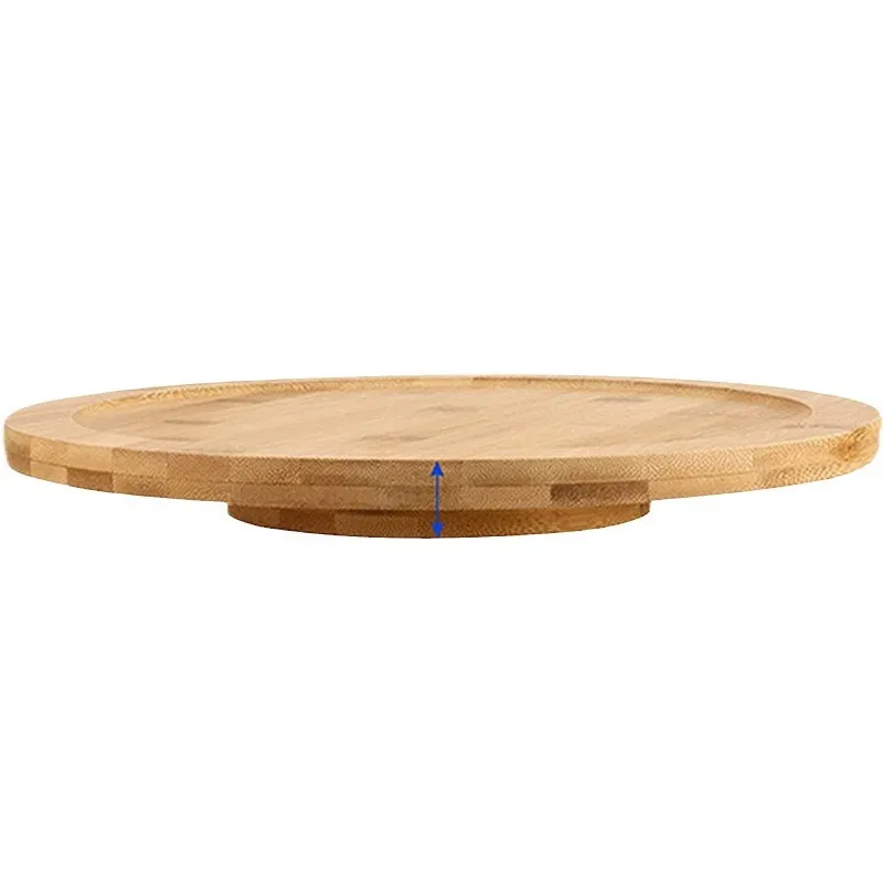 Rustic Round Roatating Bamboo Lazy Susan for Serving Fruit / Cake